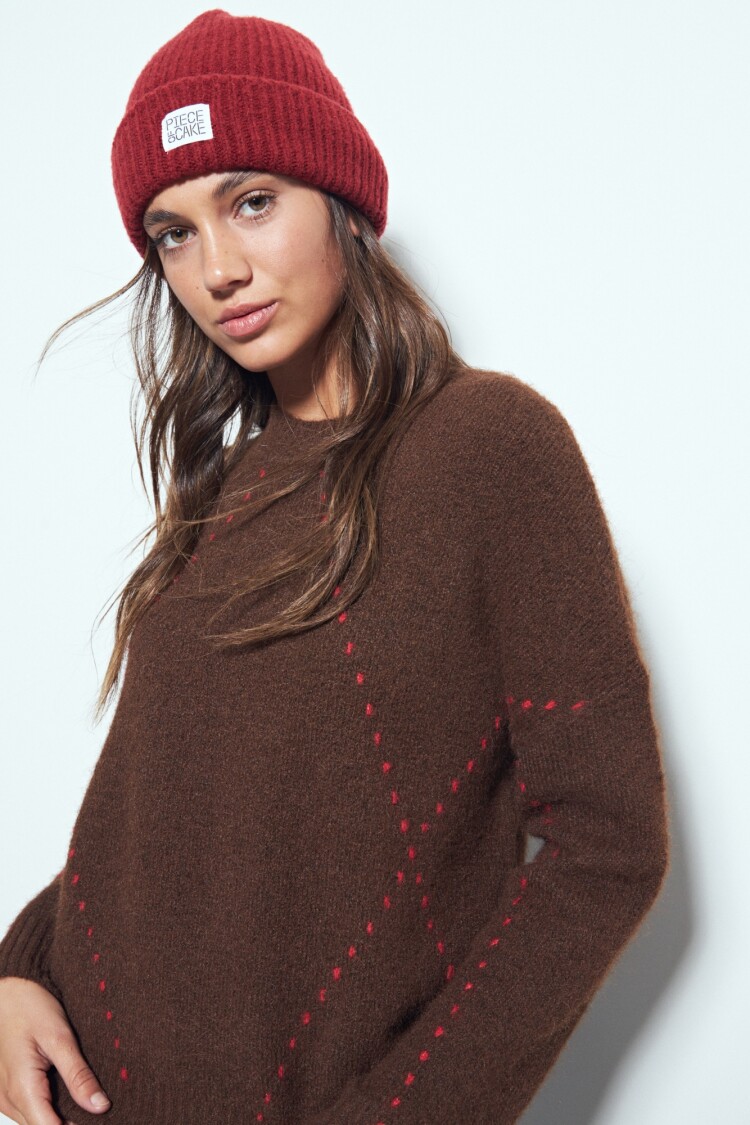 SWEATER CREW Chocolate