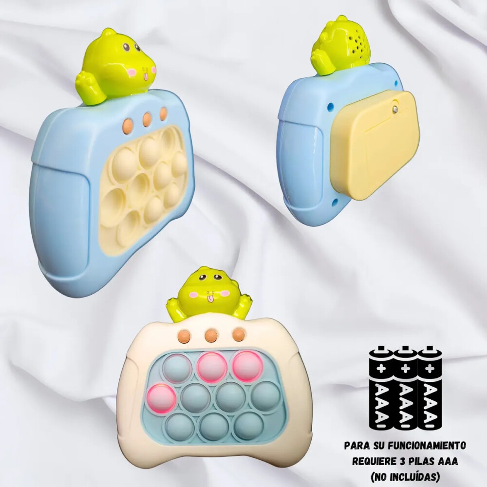 Pop it eléctrico, juego anti-stress, para la memoria, super divertido Animalito celeste