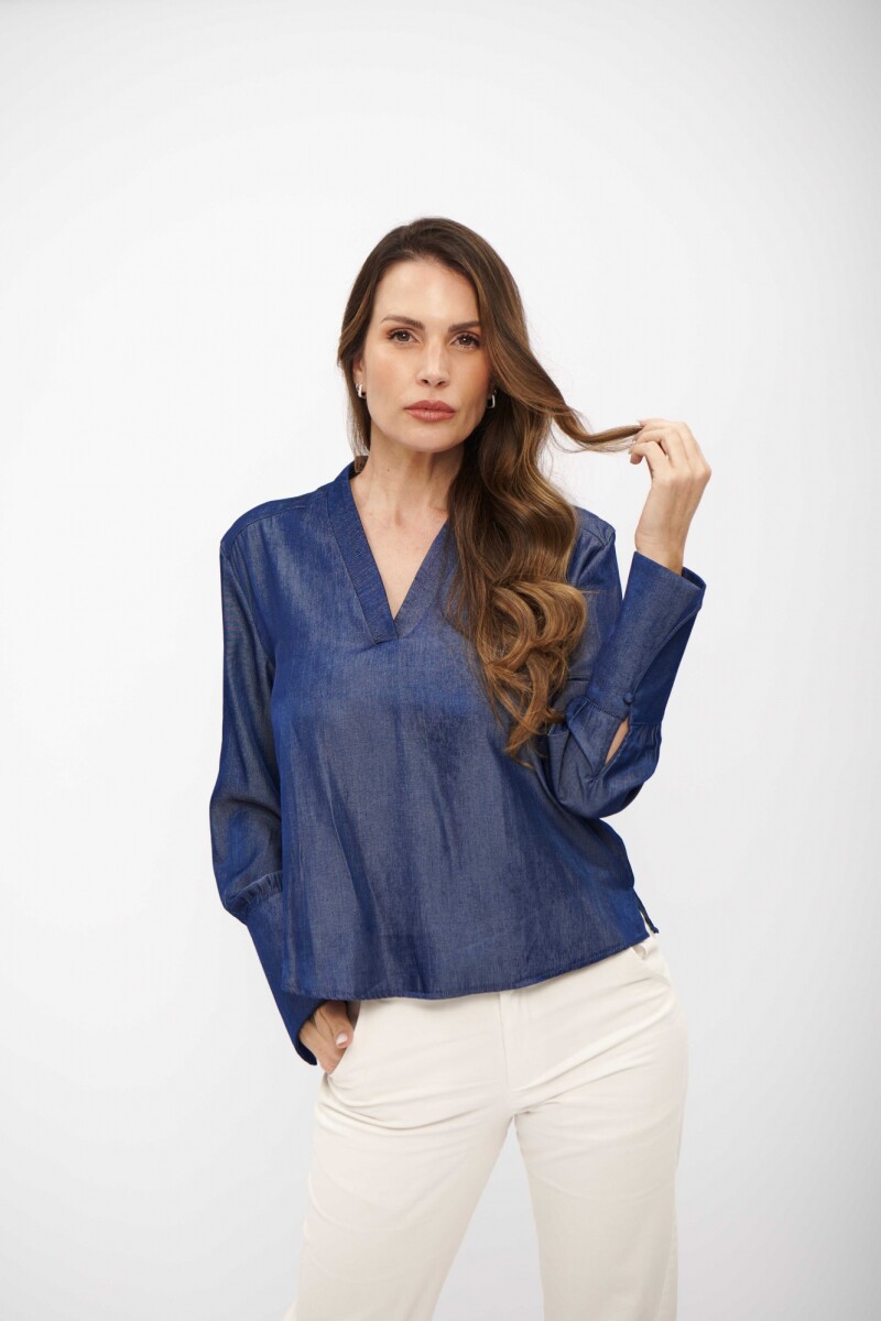 BLUSA VICKY AZUL NOCHE