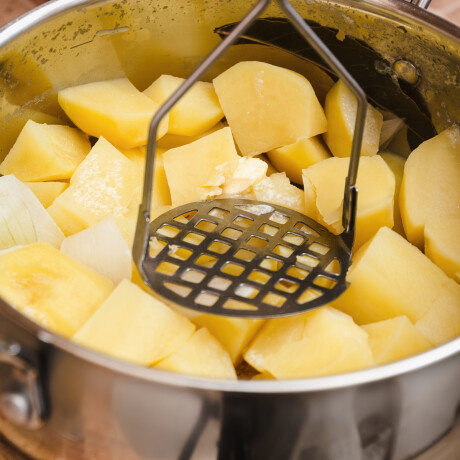 Pisapapas Utilita Blanco Acero Inoxidable Tramontina Pisapapas Utilita Blanco Acero Inoxidable Tramontina