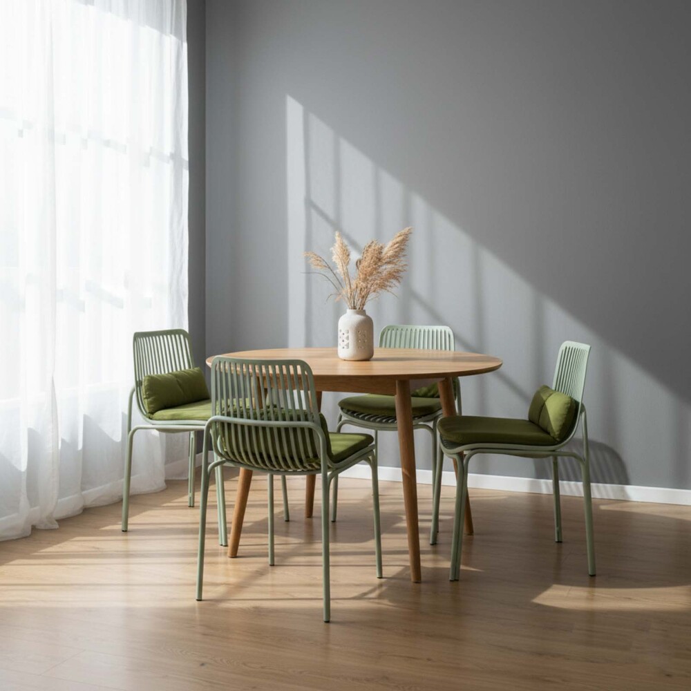 SILLA DE COMEDOR POLIPROPILENO VERDE LISA