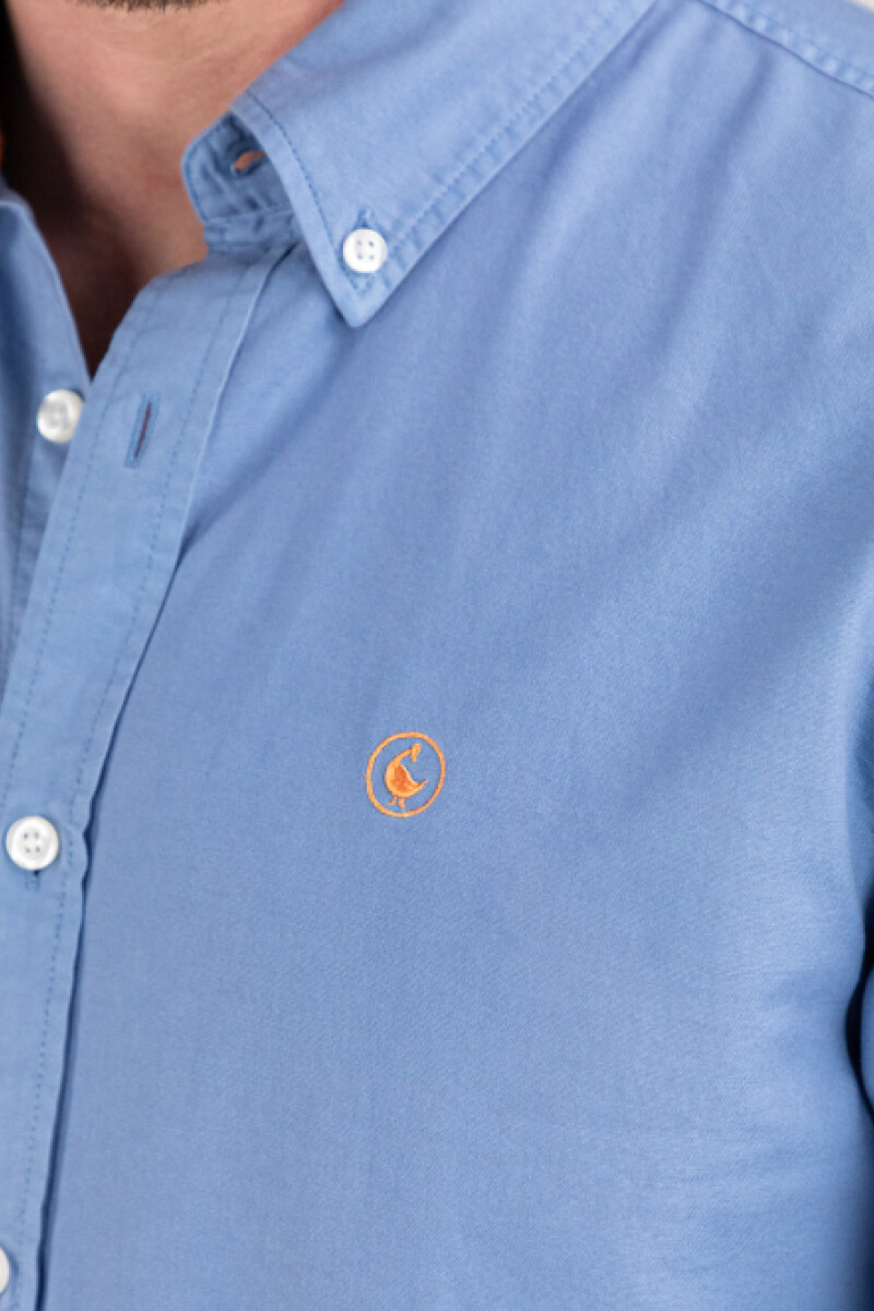 Camisa Garment Dyed Azul