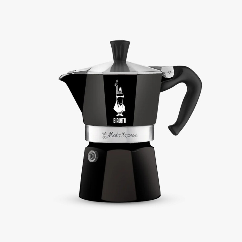 Cafetera Italiana Bialetti Moka 6 Tazas - Negro Cafetera Italiana Bialetti Moka 6 Tazas - Negro