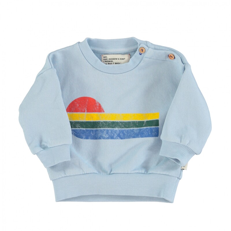 SS25.FLP2505B Buzo Niños Manga Larga Celeste Eighties Piupiuchick - 18 Meses