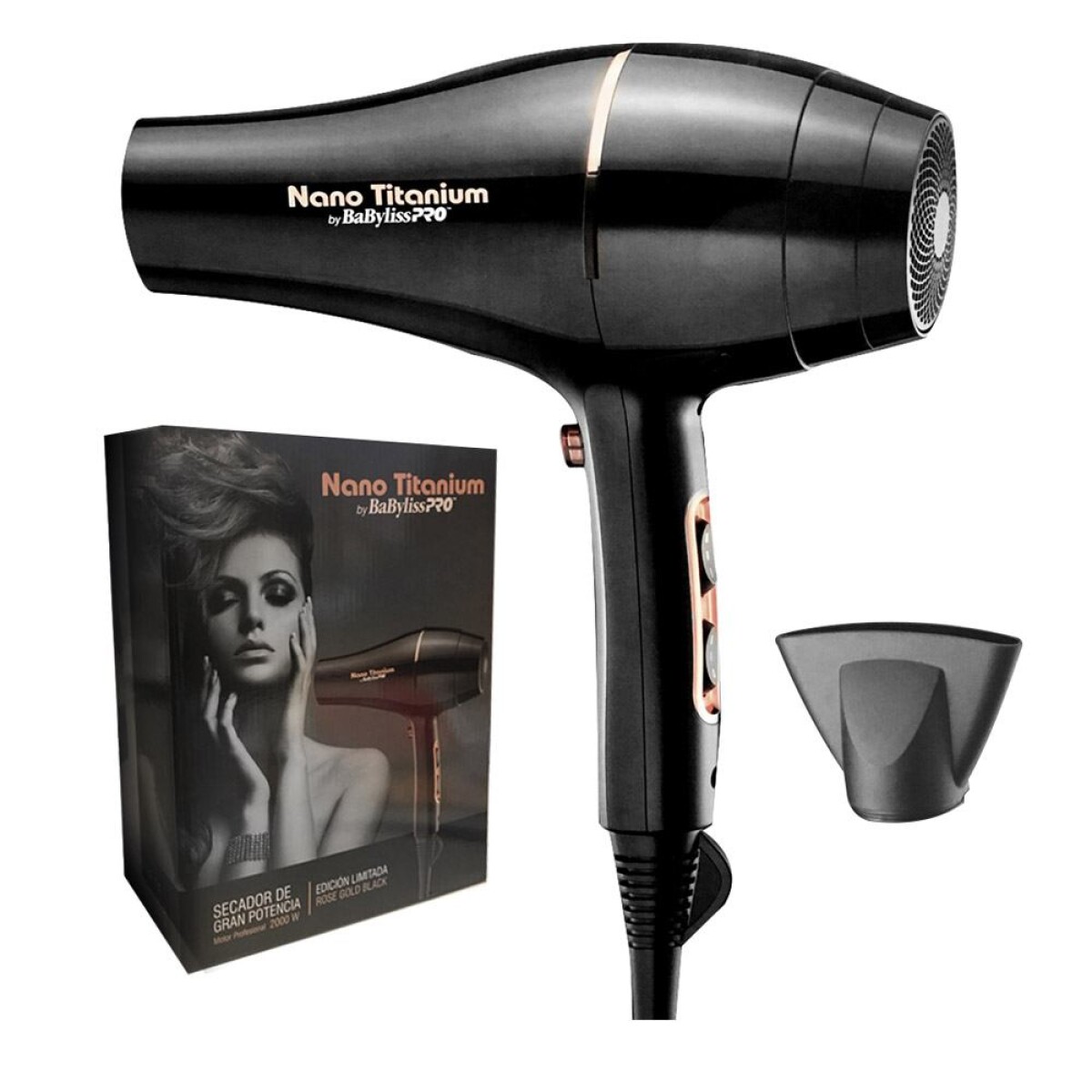 Combo Ondulador Miracurl + Secador 6176 Black Rose Gold 
