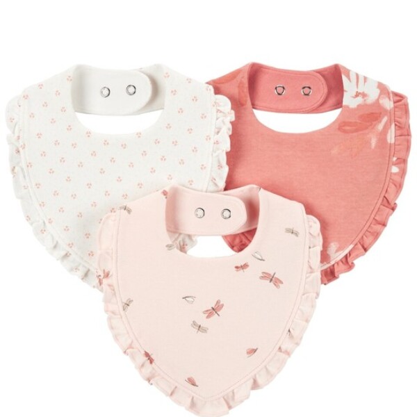 Set x3 baberos bandana carters flores rosa Set x3 baberos bandana carters flores rosa