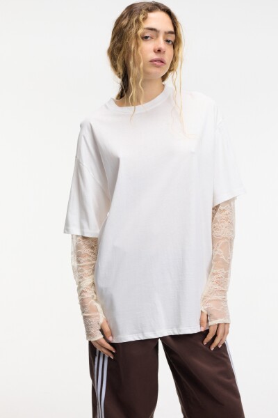 CAMISETA CON TUL Blanco