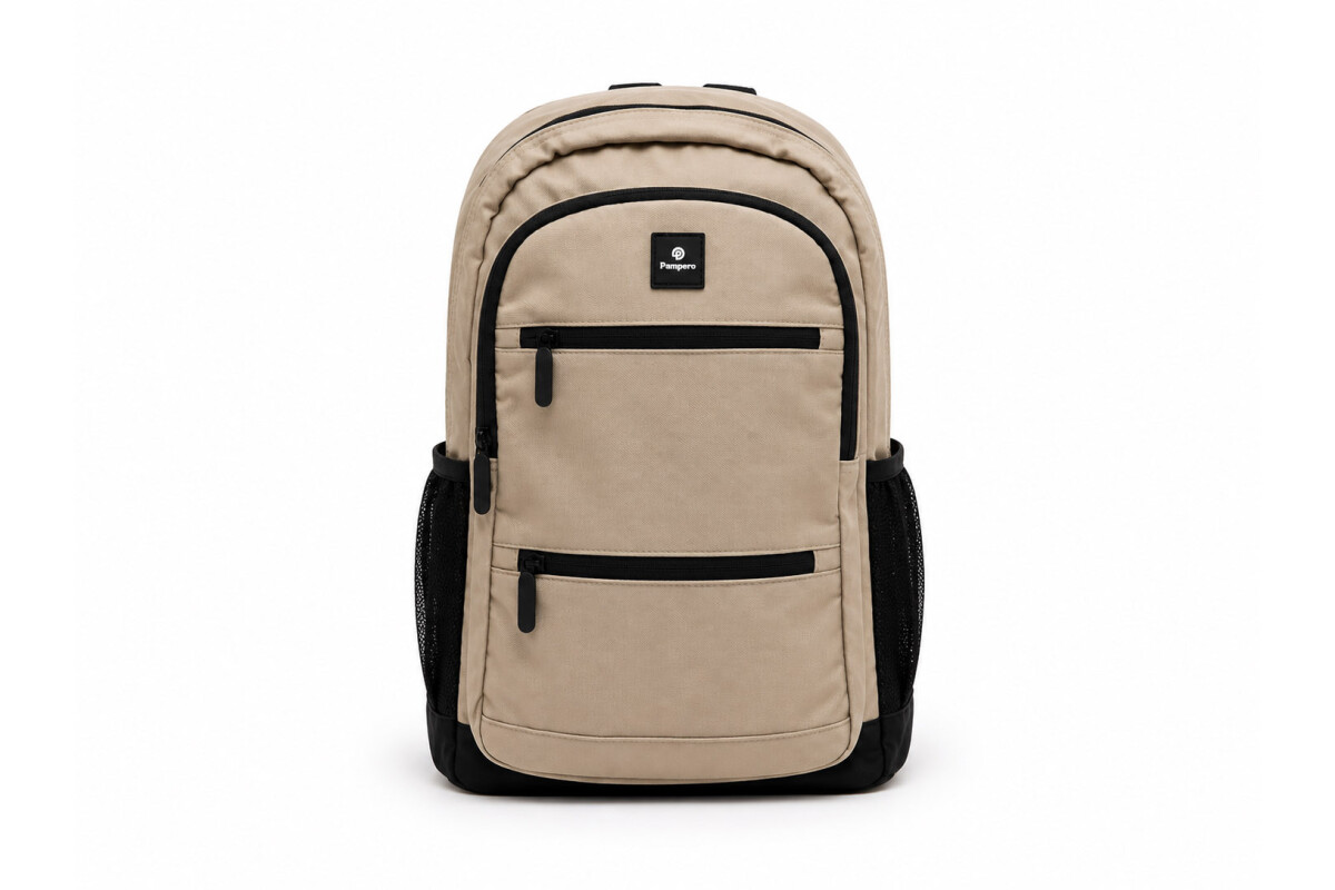 MOCHILA 18 DOBLE CIERRE Beige