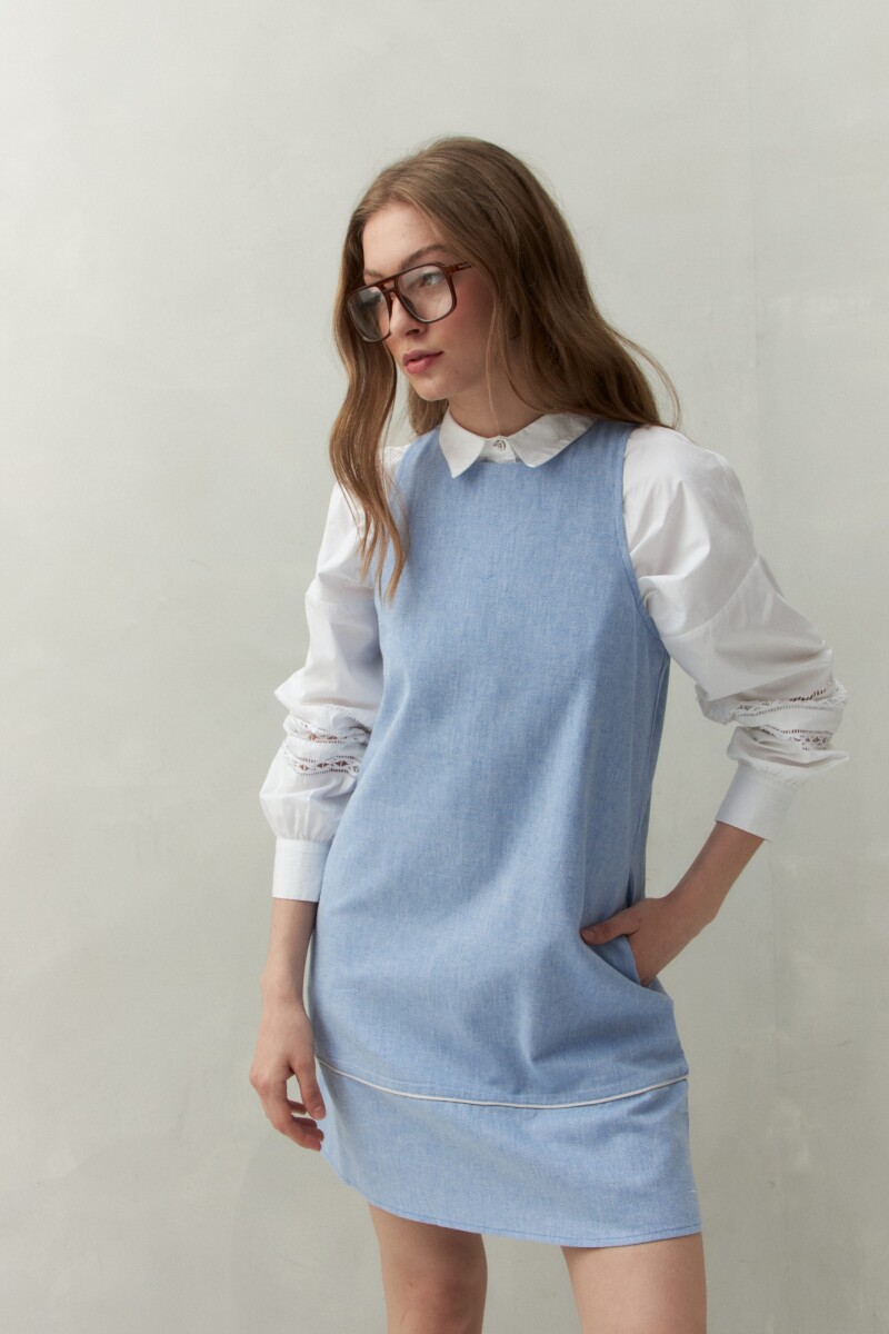 VESTIDO MARLON Azul Melange