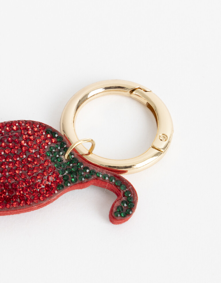 Llavero Strass Llavero Y Bag Charm De Pimiento Strass - Combinacion Bicolor