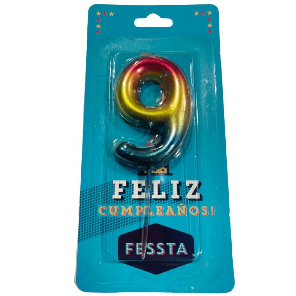 Vela N° Metalizada Degrade - NUEVE 