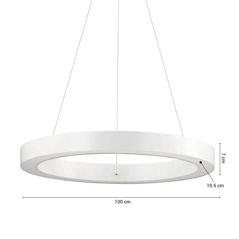 PLRCZ80 Colgante LED Zurich III 80W Blanco ø 100 cm