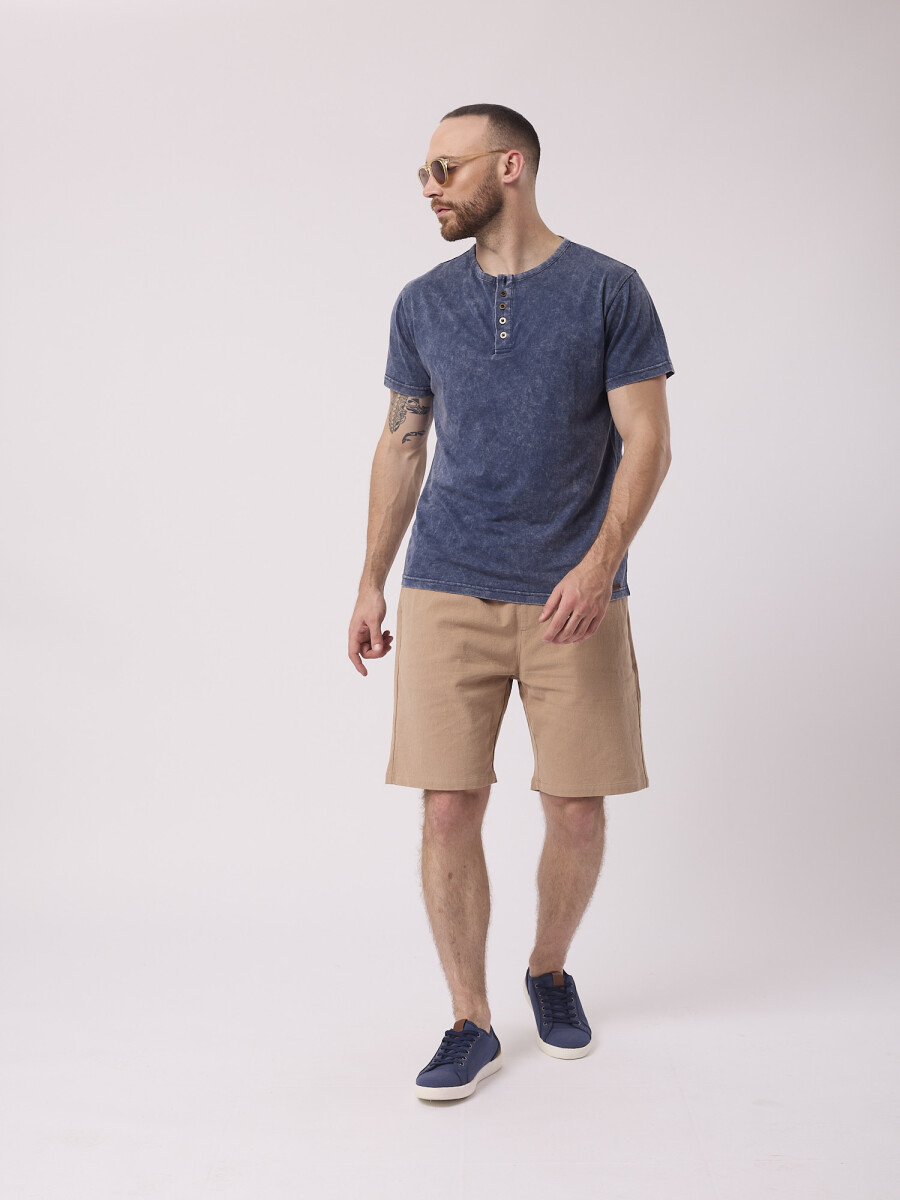 T-shirt estoneada - azul marino 