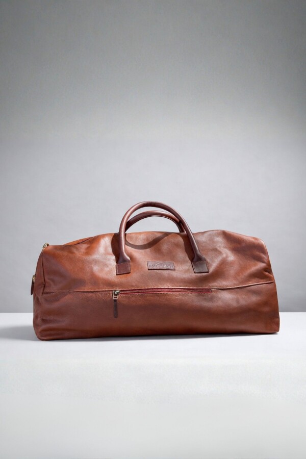 Weekender Bag Camel Red Zip