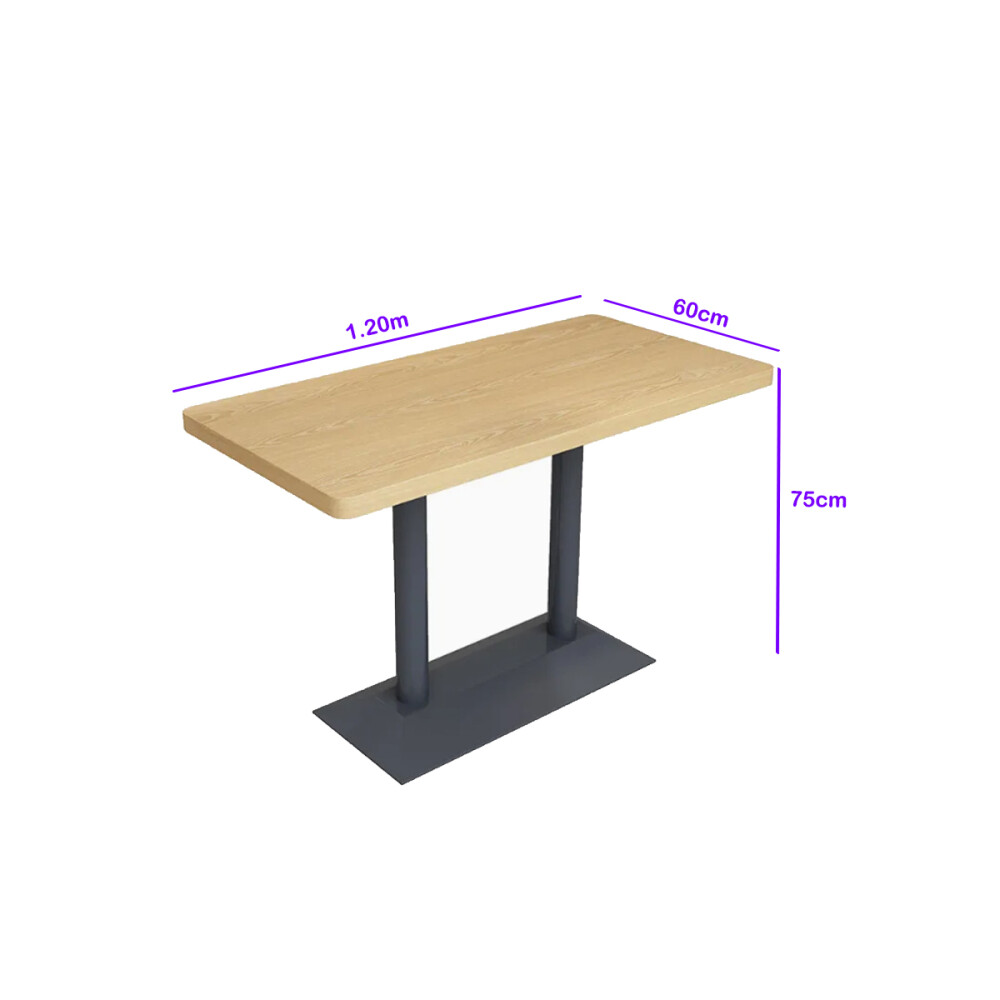 Mesa De Comedor Restó Mdf 120x60x75cm Marrón oscuro