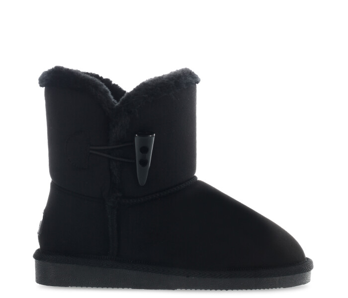 Bota ALAMY con piel interior y botón alpino en la Black