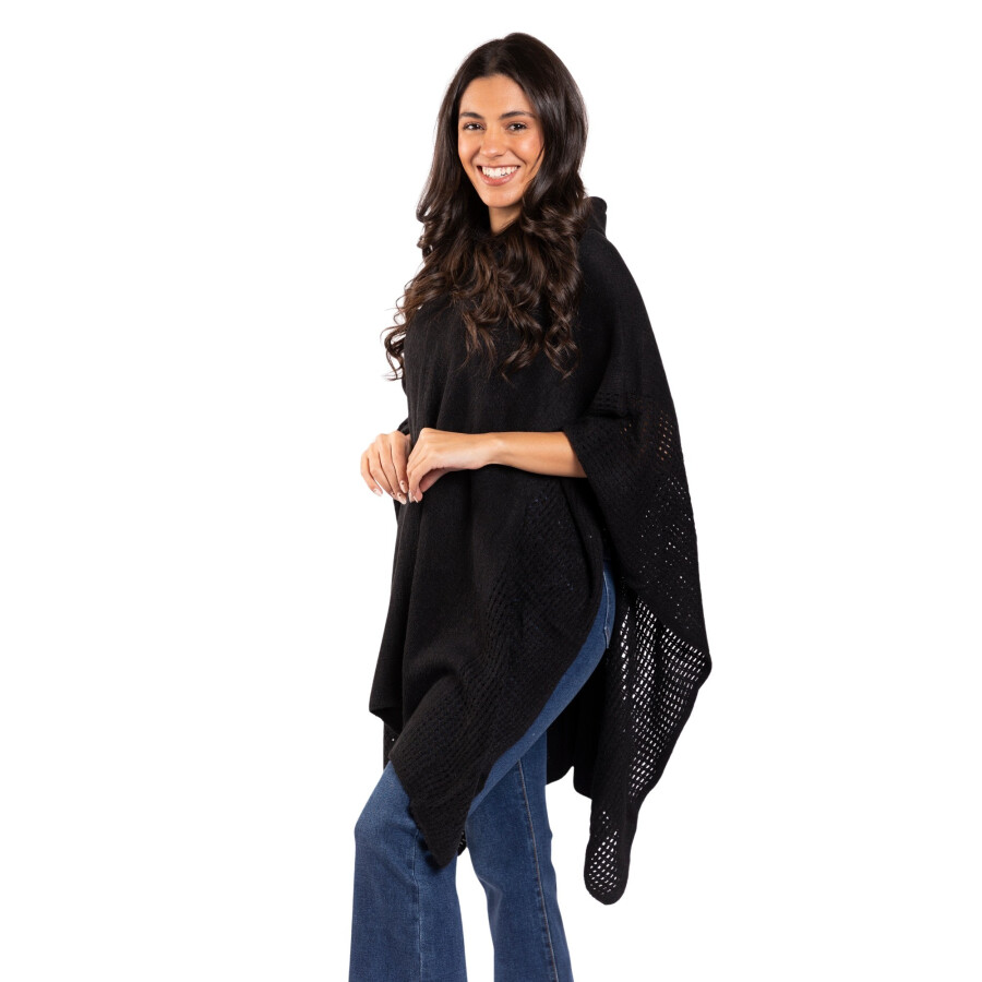 CHERRY PONCHO BLACK
