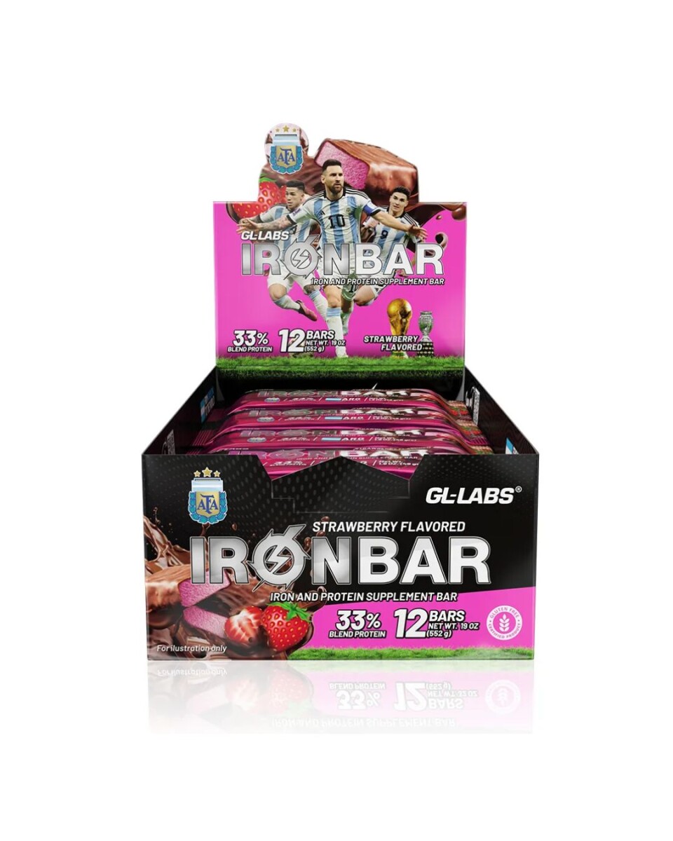 Barra Proteica Sin TACC Iron Bar Gentech - Frutilla 