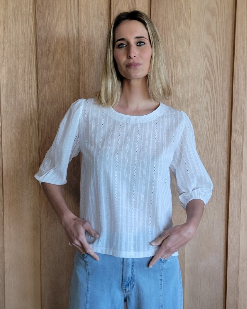 Remera Rose - Broderie Blanco 