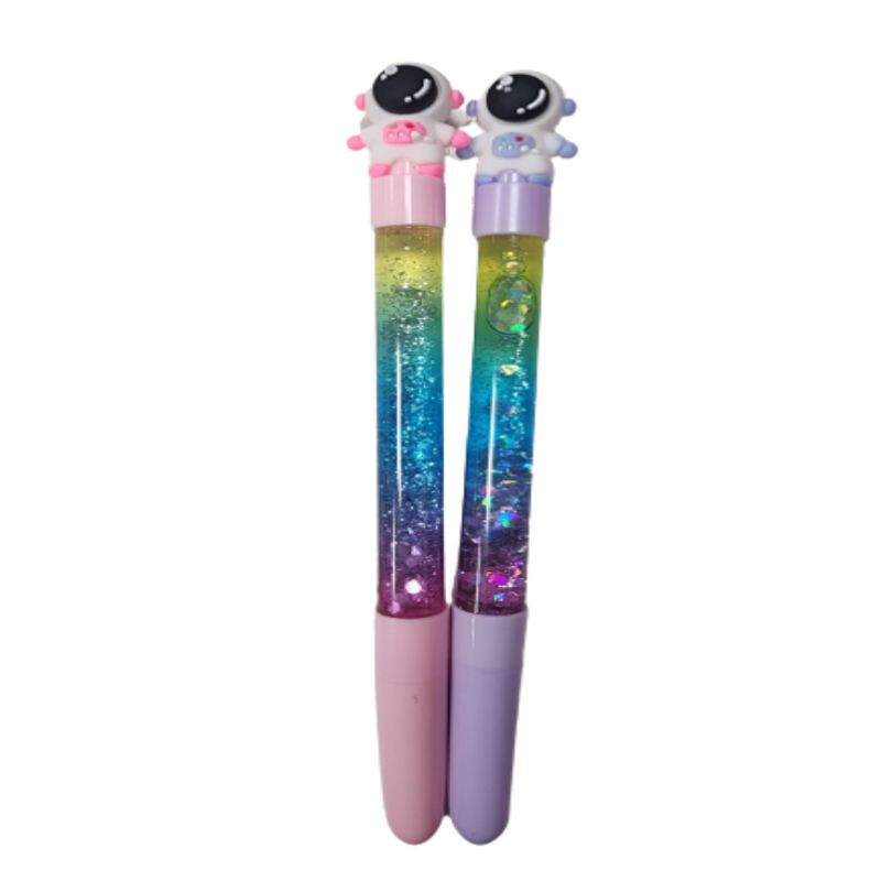 Lapicera Astronauta con Glitter x2 Lapicera Astronauta con Glitter x2