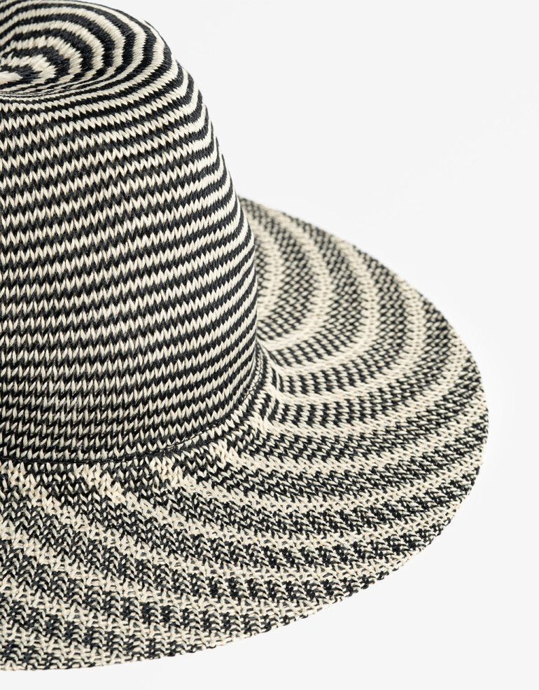 Sombreros Fedora con ala corta Sombrero Playa - Combinacion Bicolor