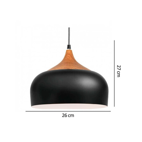 ACDN273 Lámpara Colgante Nórdica Negra ø 26 cm