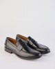 Mocasin Windsor Cuero / Suela Goma - Negro Negro