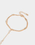 Pulseras Flexibles Pulsera Flexible Con Anillo Unido - Dorado