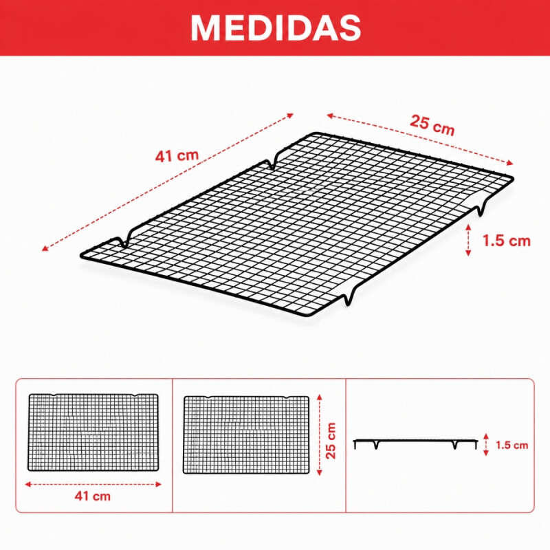 Rejilla para enfriar NEGRO