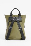 Mochila porta laptop con bolsillo fruncido verde
