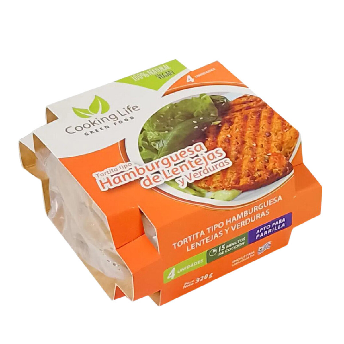 Hamburguesa de lenteja Burgylife - 4 uds. - 320 gr 
