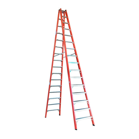Escalera doble acceso fibra de vidrio 16 escalones WB0036