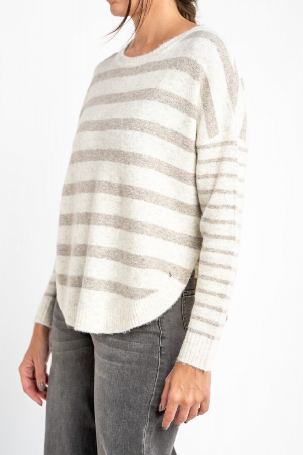 Sweater Rayado Nácar