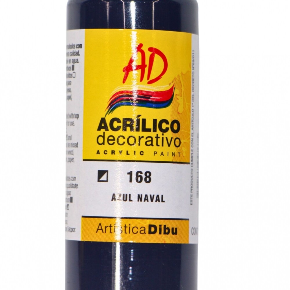 PINTURA ACRILICA ARTISTICA DIBU 60 ML. DIFERENTES COLORES COLOR AZUL NAVAL 168
