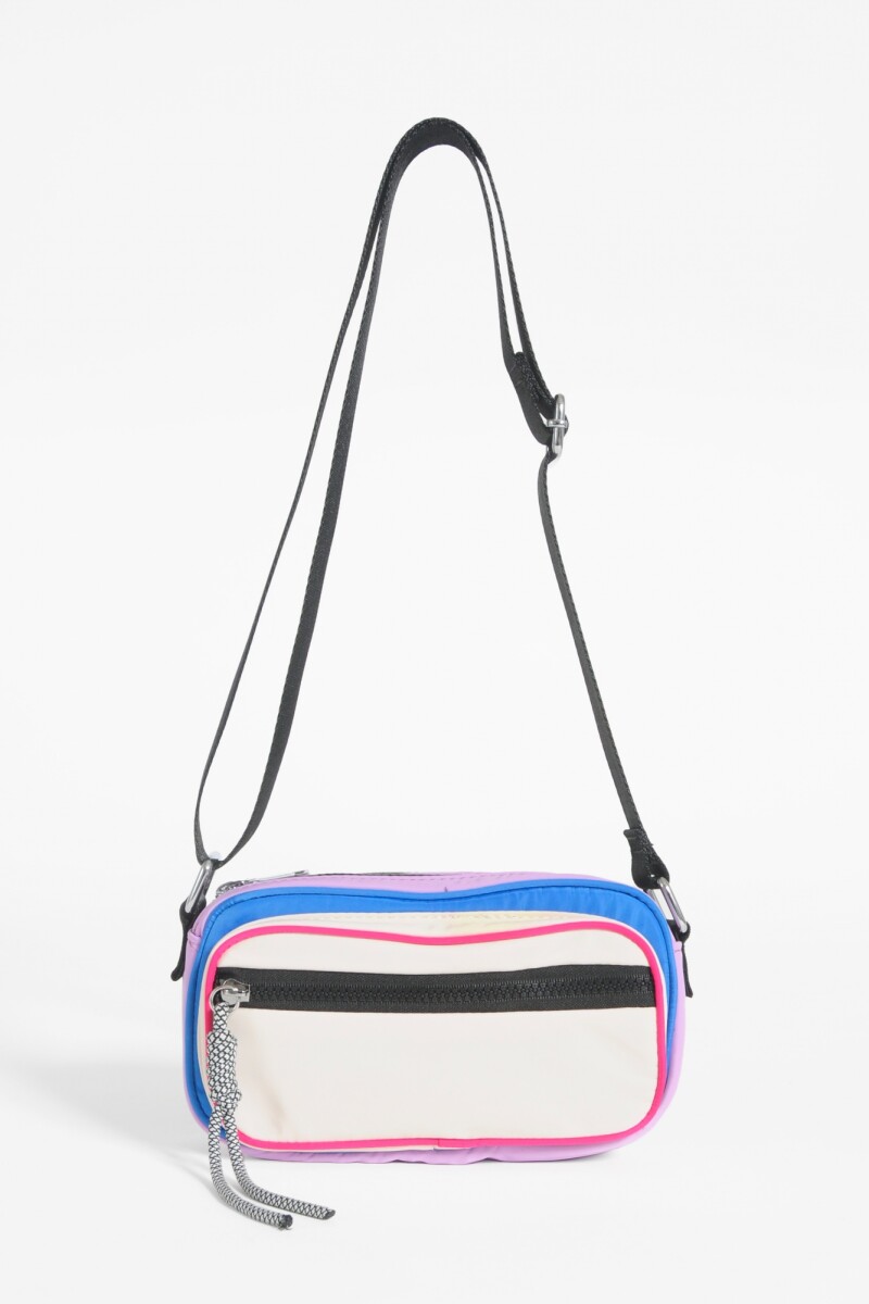 Bandolera color block lila