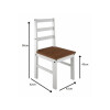 JGO DE COMEDOR RTD OLIVIA 4 SILLAS - MADERA -Blanco-Nogal N/A