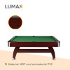Mesa De Pool Profesional Con Devolución De Bolas + 2 Tacos Verde oscuro