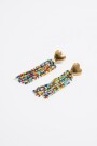 PENDIENTES CORAZÓN ABALORIOS Azul