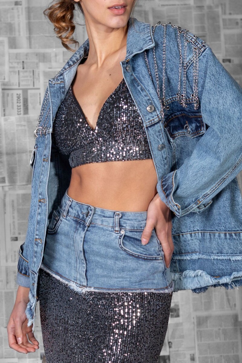Campera Aroca Jeans Azul