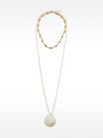 Set De Collares Con Conchas blanco