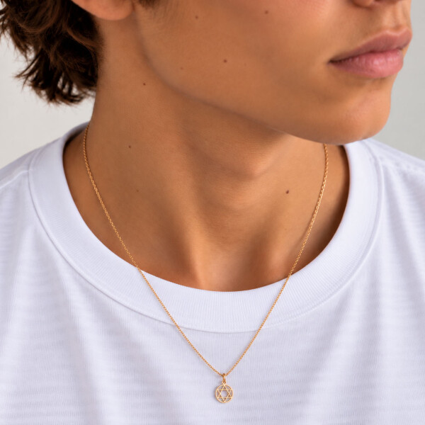 Colgante Tzion Calado de Oro Amarillo 18k Colgante Tzion Calado de Oro Amarillo 18k