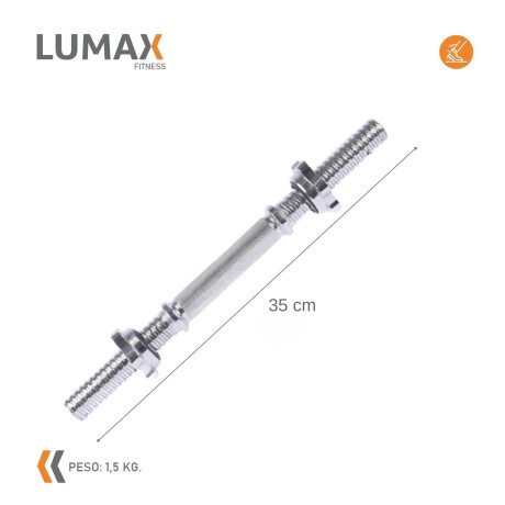 Kit 2 Mancuernas Maciza Cromada C/ Rosca + 20 Kilos Pesas 2x5Kg 2x2.5Kg 4x1.25Kg