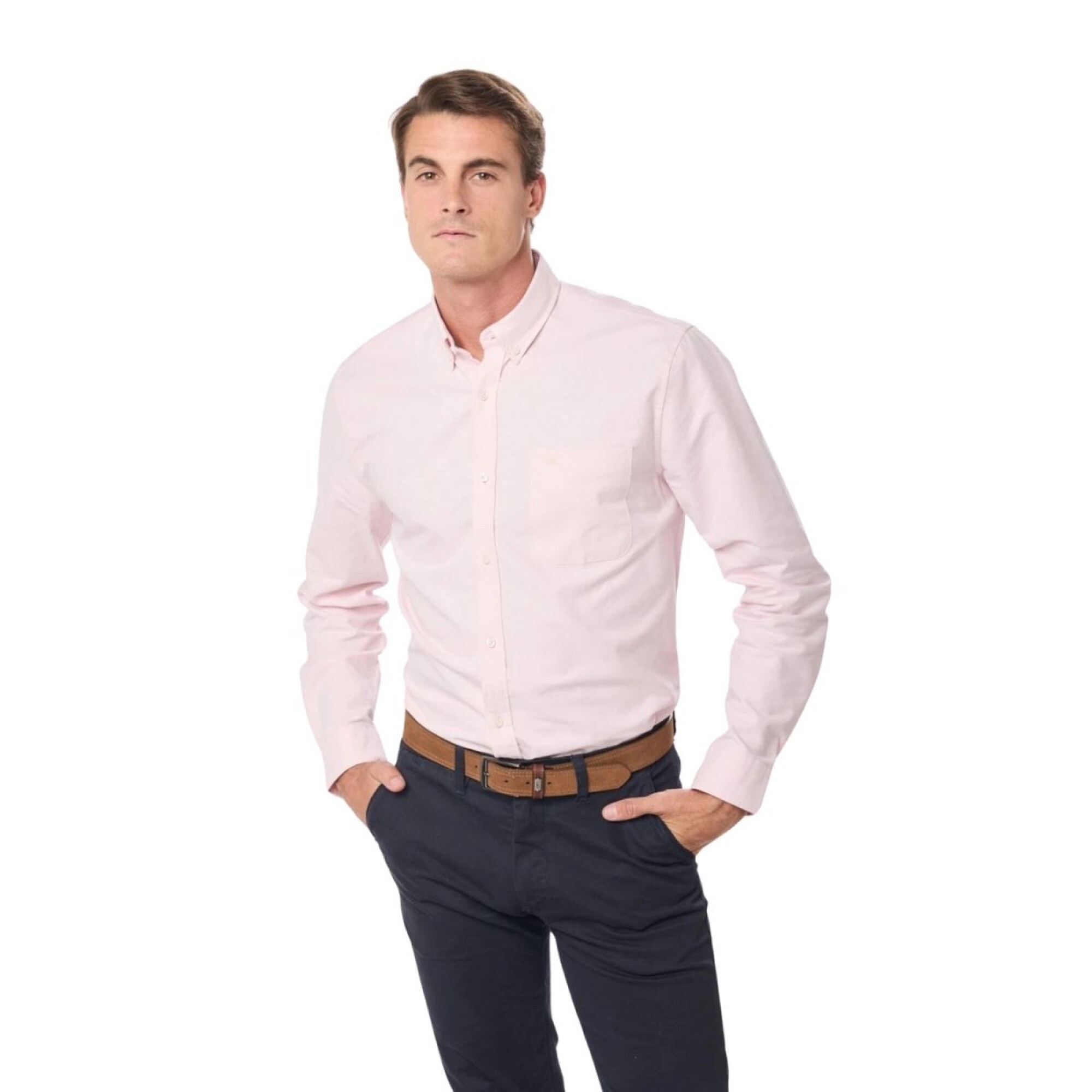CAMISA OXFORD S-4XL - ROSA — Los Muchachos