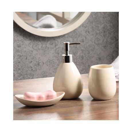 Set de 3 Accesorios para Baño en Cerámica Ivory Set de 3 Accesorios para Baño en Cerámica Ivory