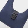 Cartera al hombro Signature en canvas Azul