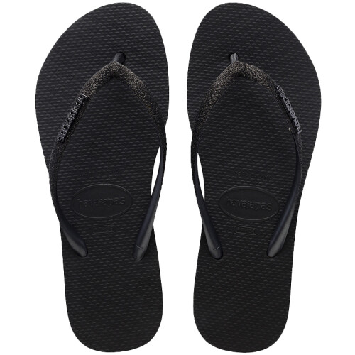 Ojotas Havaianas Slim Flatform Sparkle Negro