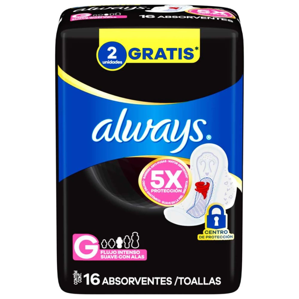 ALWAYS NOCHE SUAVE LARGOS CON ALAS PAQUE