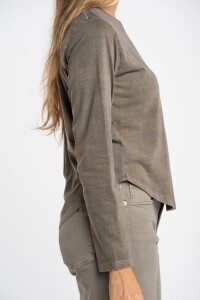 Remera Algodon Lavado Oliva