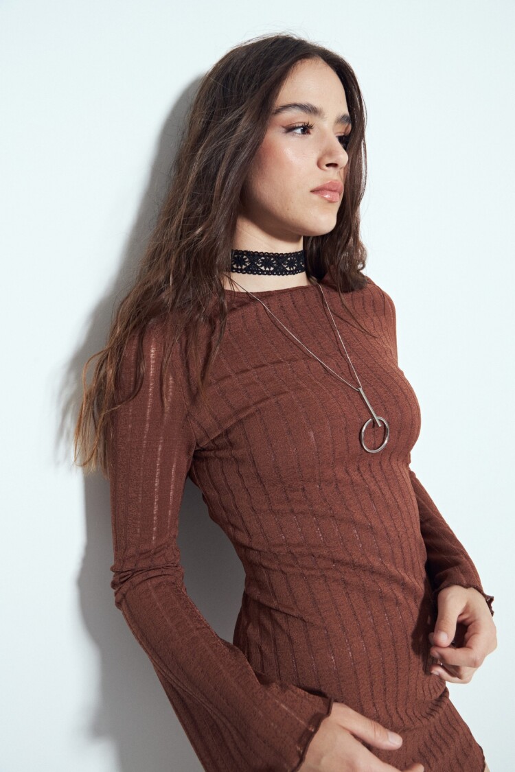VESTIDO MERGE Chocolate