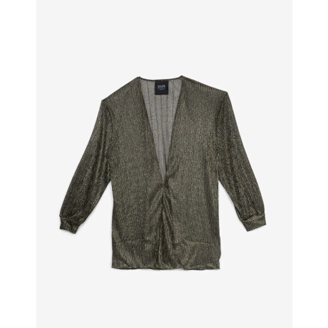 Kimono Con Lurex Plateado Antique Silver